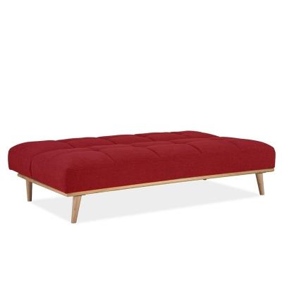 Banquette clic clac scandinave 3 places rouge