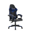 Fauteuil gamer en simili cuir noir et bleu