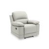 Fauteuil relax manuel simili cuir gris clair