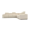 Canapé d’angle convertible réversible en velours côtelé beige