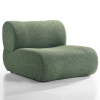 Fauteuil design en tissu vert foncé