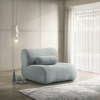 Fauteuil design en tissu vert gris