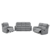 Ensemble canapé relax en tissu gris foncé 3+2+1 places