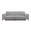 Canapé 3 places convertible en tissu gris clair