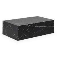 Table basse rectangulaire effet marbre noir