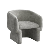 Fauteuil cabriolet en tissu taupe