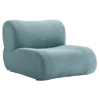 Fauteuil design en tissu bleu