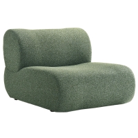 Fauteuil design en tissu vert foncé