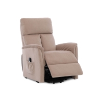 Fauteuil relax et releveur électrique en tissu beige