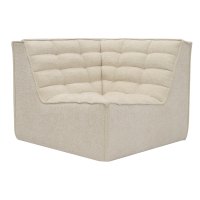 Fauteuil modulable angle réversible tissu beige