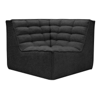 Fauteuil modulable angle réversible tissu noir