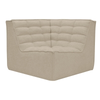 Fauteuil modulable angle réversible tissu taupe