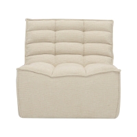 Fauteuil modulable en tissu beige