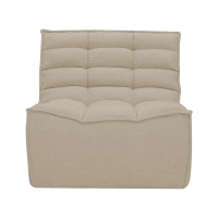 Fauteuil modulable en tissu taupe