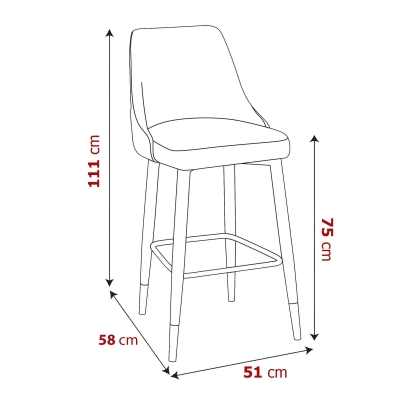 Lot de deux tabourets design en velours bleu