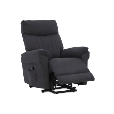 Fauteuil relax releveur électrique en tissu gris foncé