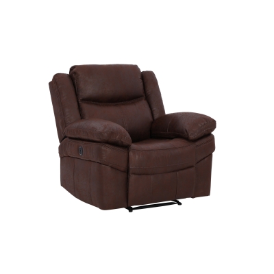 Fauteuil relax électrique en tissu marron