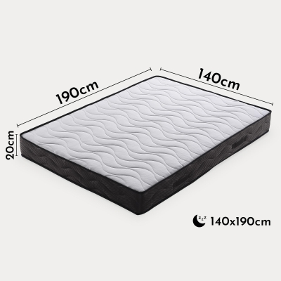 Matelas mousse 140x190 cm épaisseur 20 cm