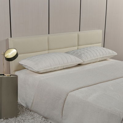 Tête de lit en tissu beige 180 cm