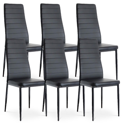 Lot de 6 chaises noires design et confortables