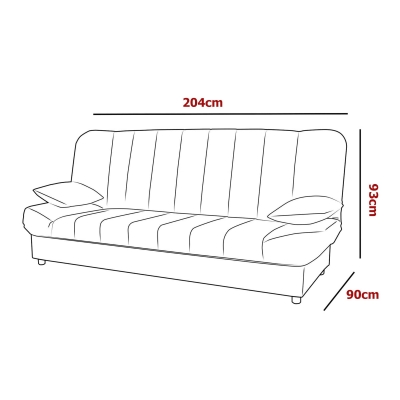 Banquette clic clac convertible en tissu marron