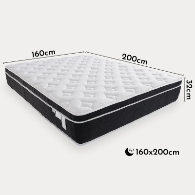 Matelas ressorts ensachés 160x200 cm épaisseur 32 cm