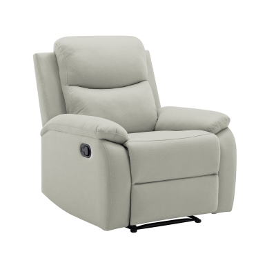 Fauteuil relax en tissu gris clair