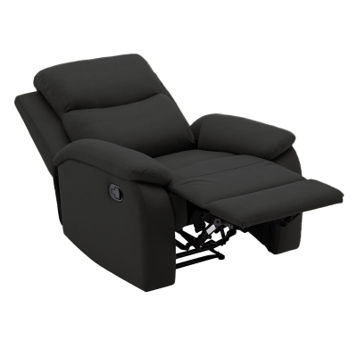 Fauteuil relax en tissu noir