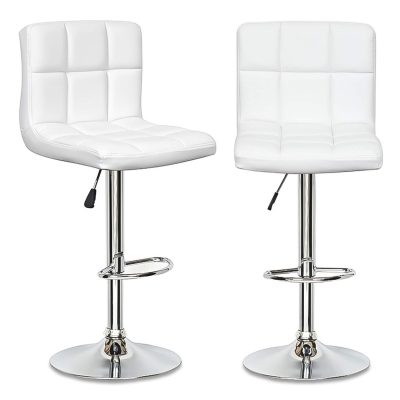 Lot de 2 tabourets blancs