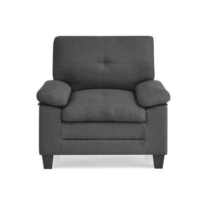 Fauteuil en tissu gris foncé