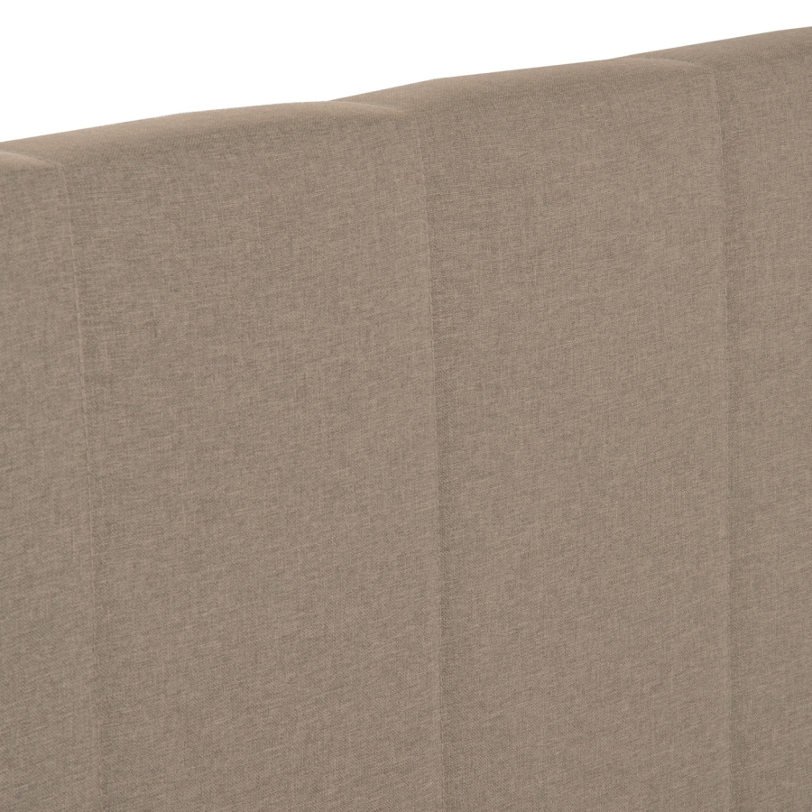 Lit boxspring 180x200 avec coffre de rangement en tissu beige