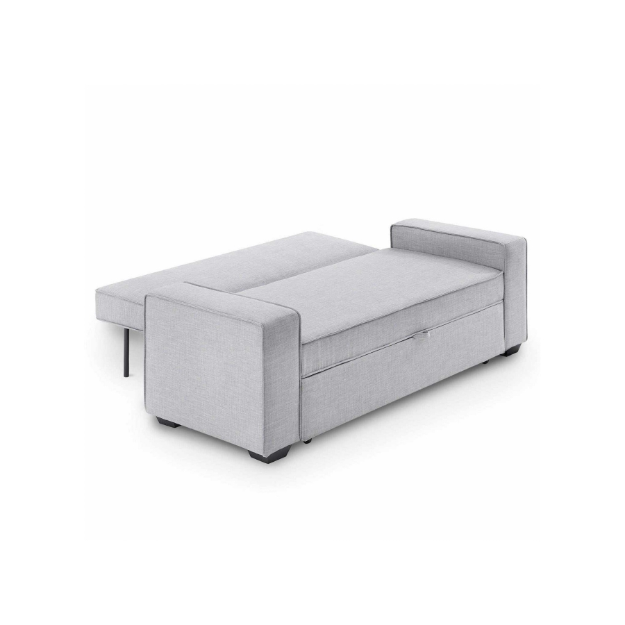 Canapé convertible 3 places en tissu gris