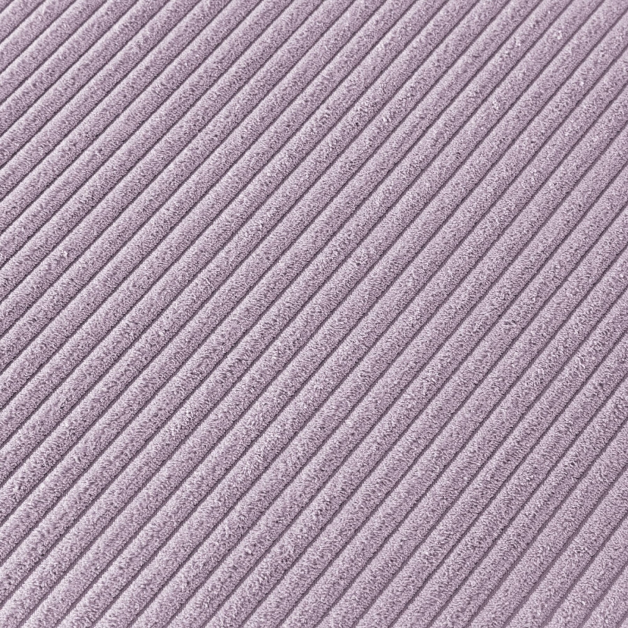 Canapé d'angle gauche convertible avec coffre en velours cotelé lilas