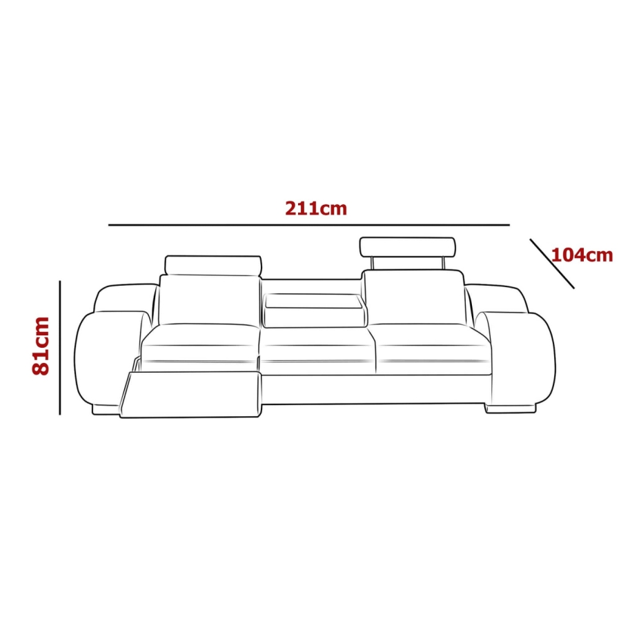 Ensemble canapé relax 3+2+1 en cuir blanc et noir