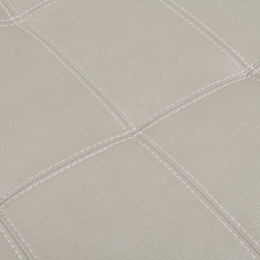 Canapé panoramique convertible avec coffre de rangement en tissu beige- Angle Droit