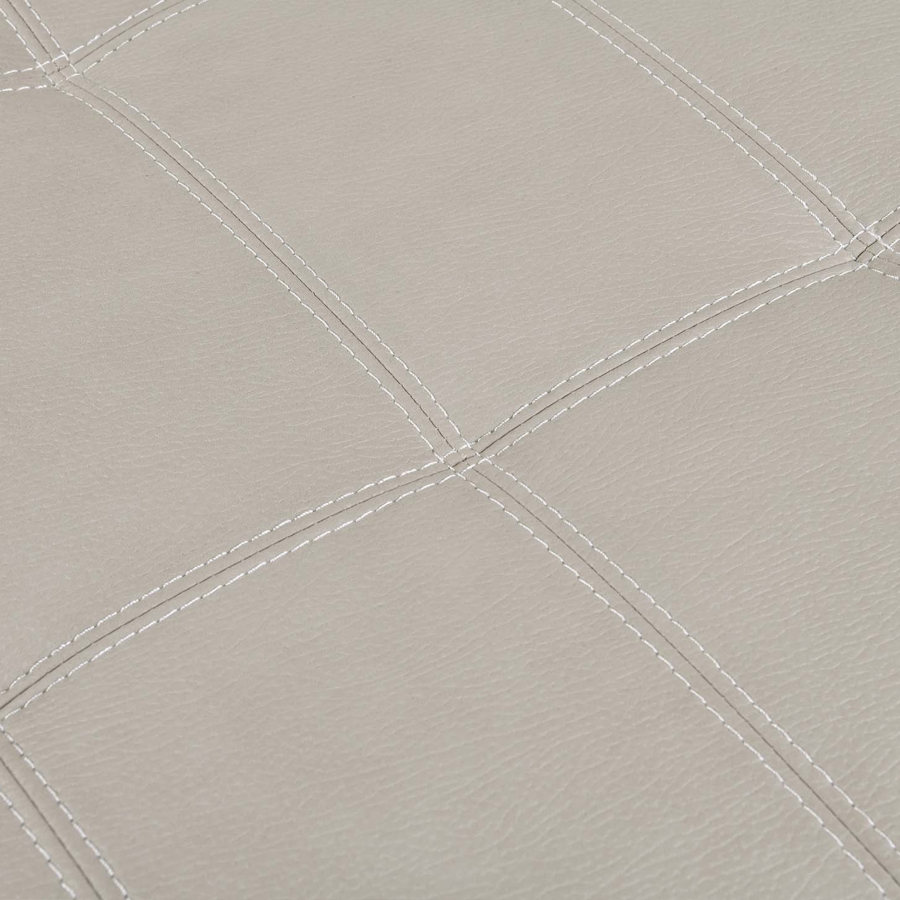 Canapé panoramique convertible avec coffre de rangement en tissu beige- Angle Gauche