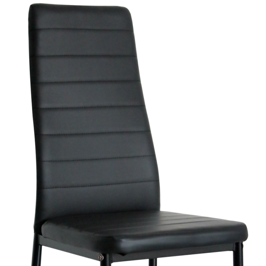 Lot de 6 chaises noires design et confortables