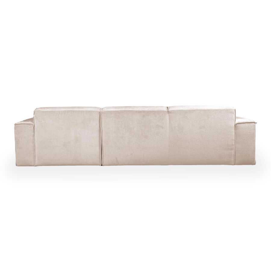 Canapé d'angle en tissu beige - Angle droit