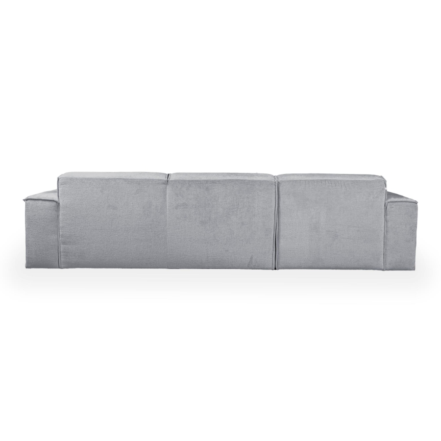 Canapé d'angle en tissu gris - Angle gauche