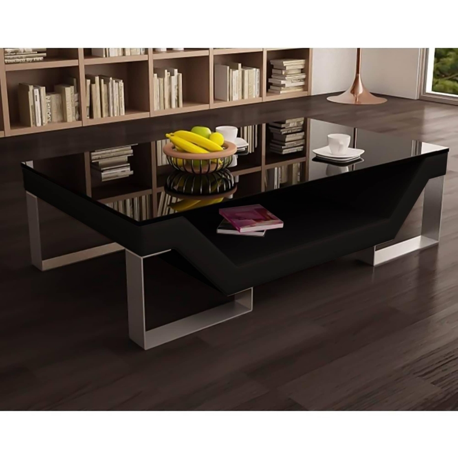 Table basse noire design