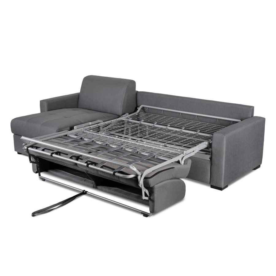 Canapé d'angle réversible convertible gris foncé