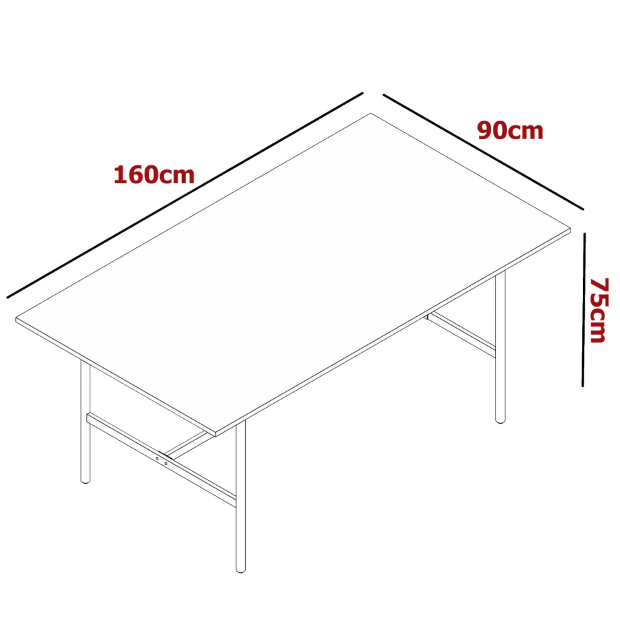 Table à manger en bois et métal noir 6 personnes