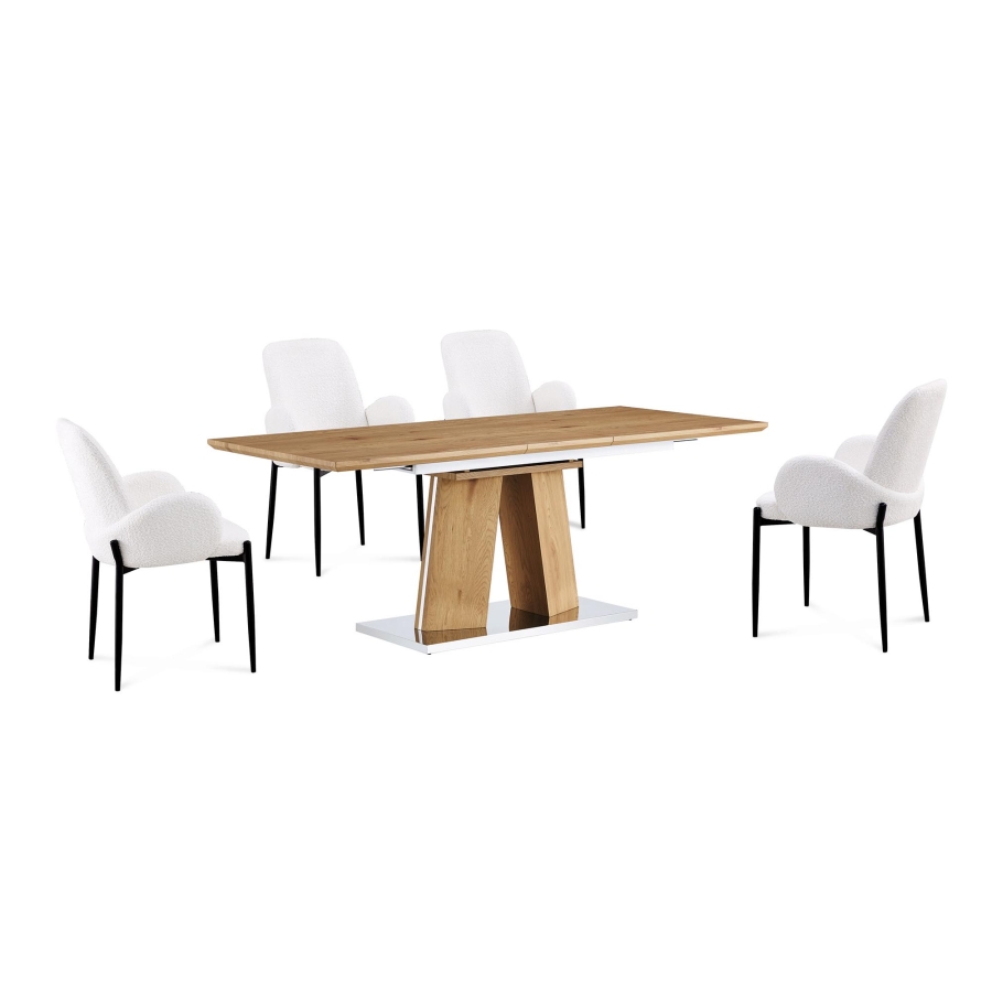 Table à manger extensible en bois 8 personnes