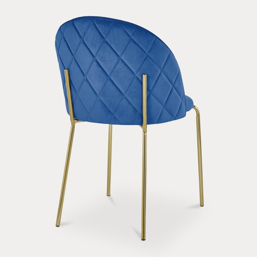 Lot de 2 chaises en velours bleu