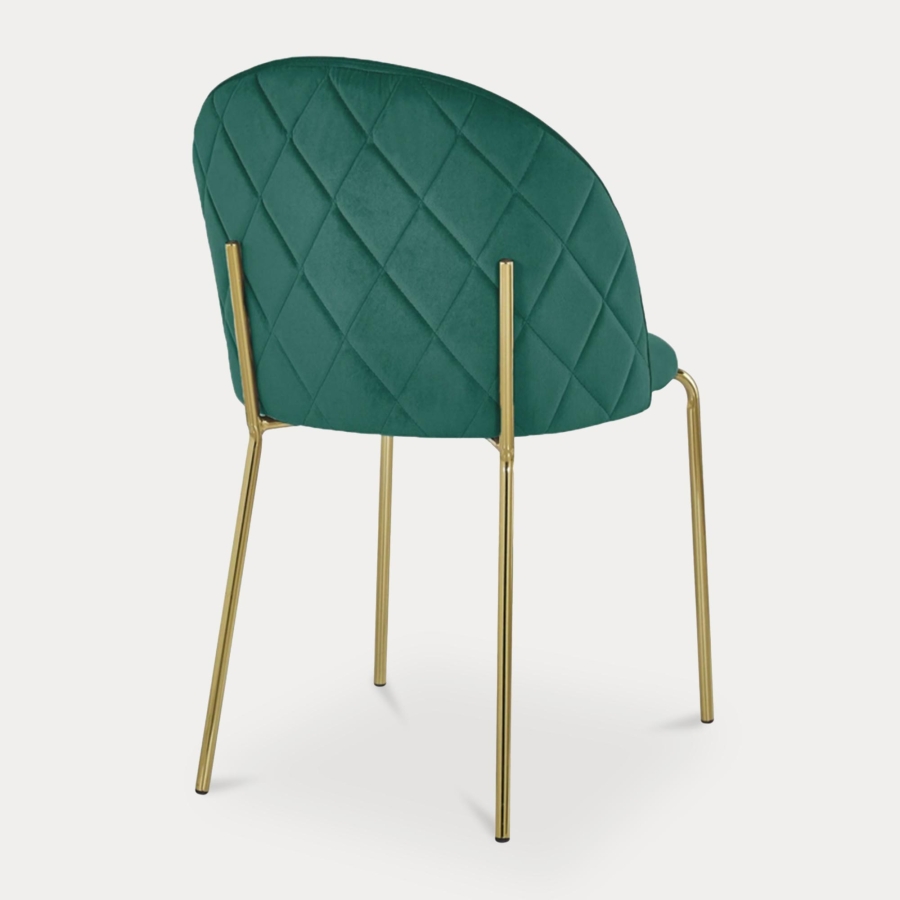 Lot de 2 chaises en velours vert