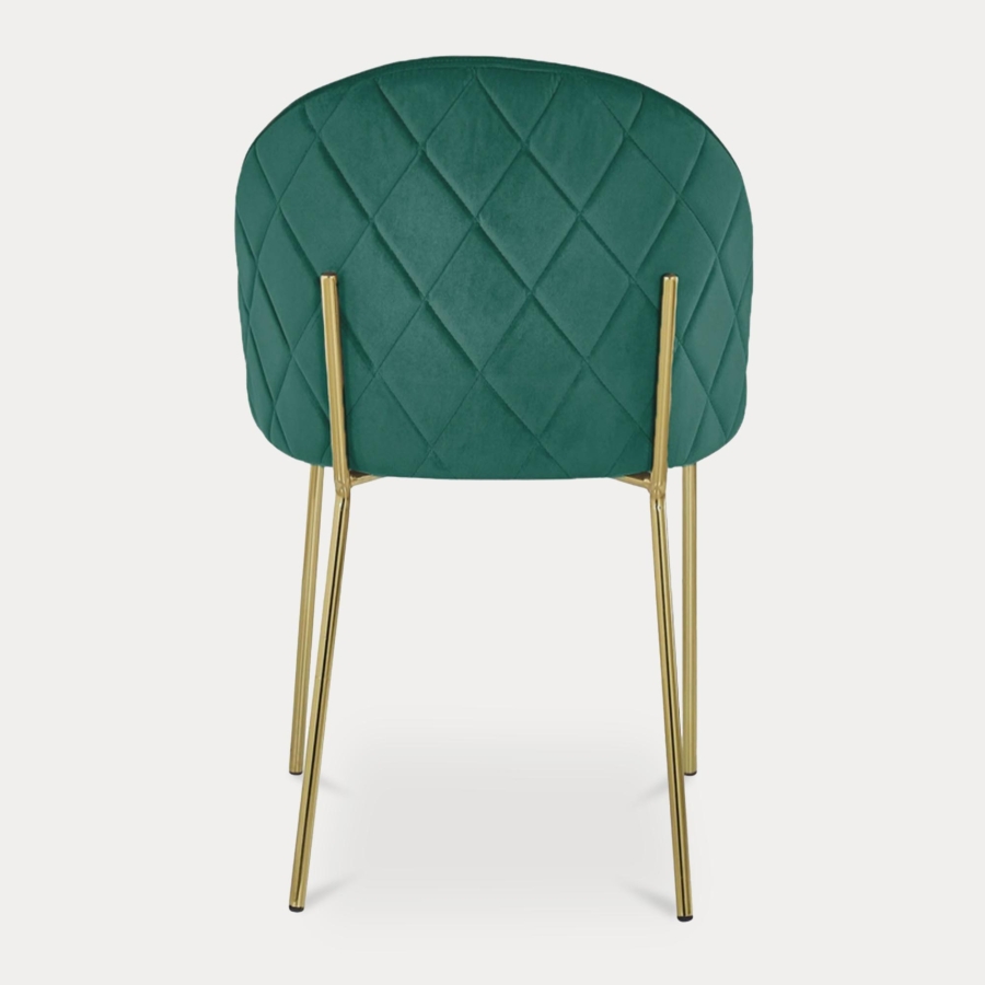 Lot de 2 chaises en velours vert