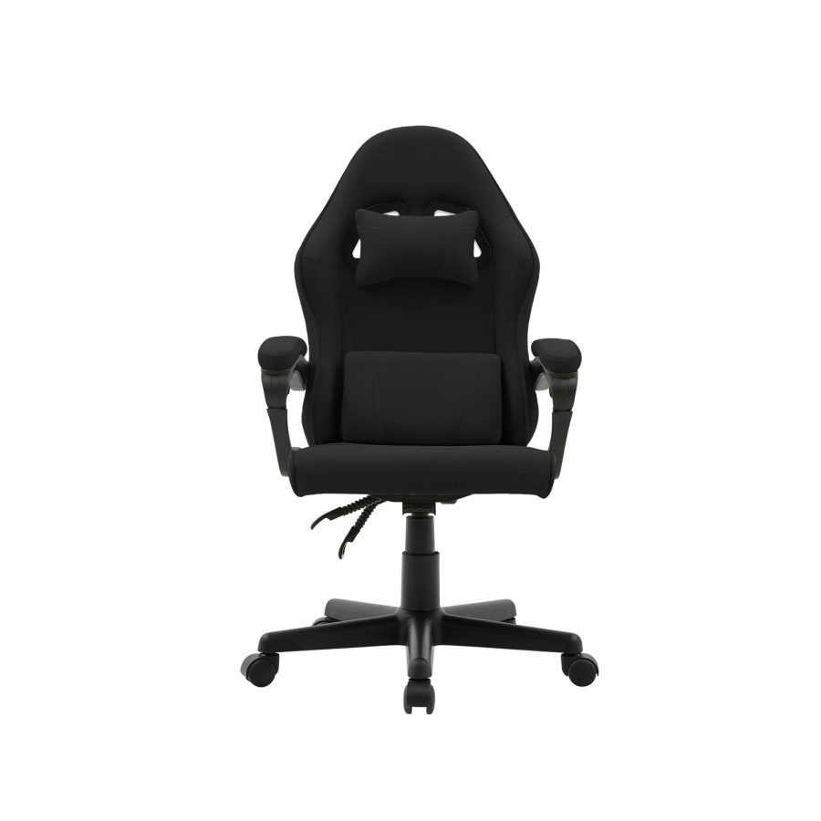 Fauteuil de bureau enfant en tissu noir