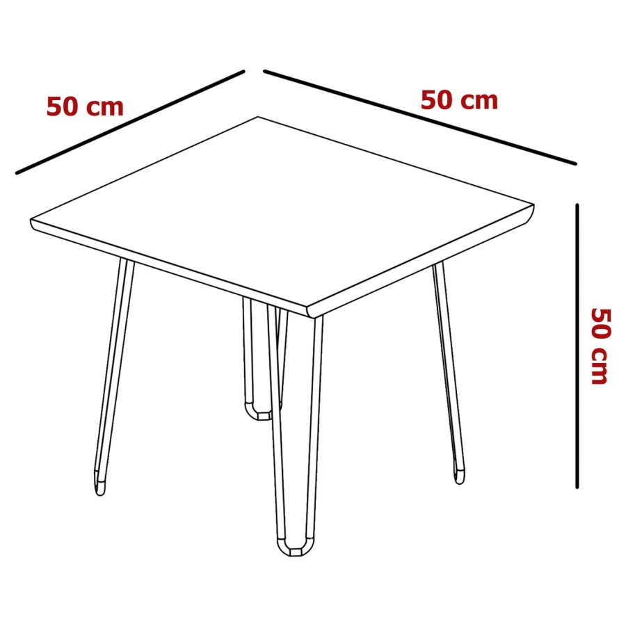 Table d'appoint rétro en noir et bois