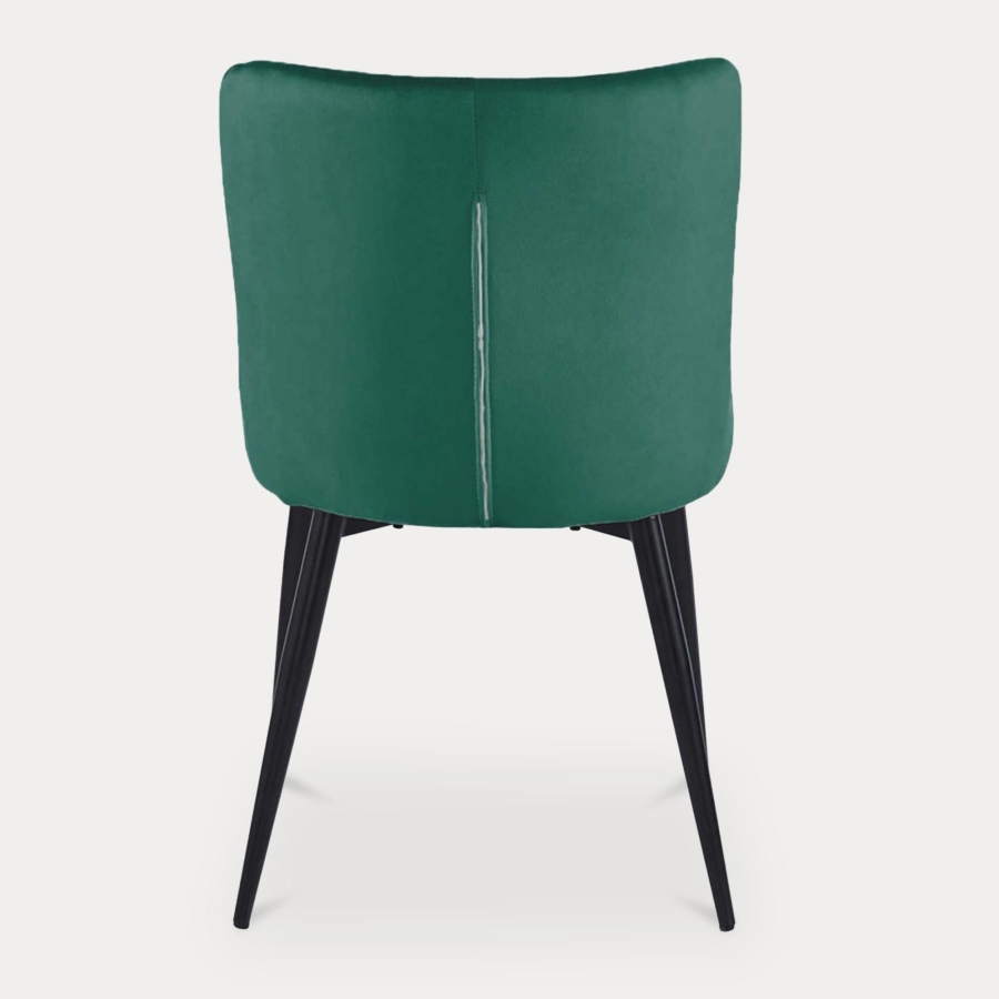 Lot de 2 chaises capitonnées en velours vert