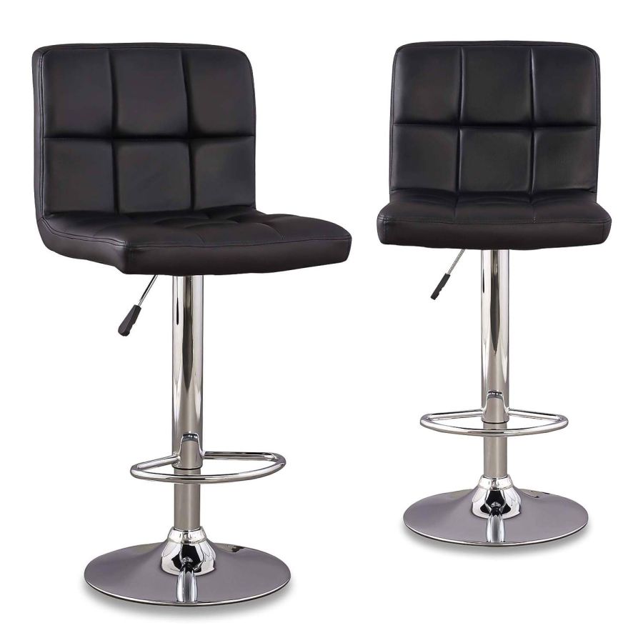 Lot de 2 tabourets noirs